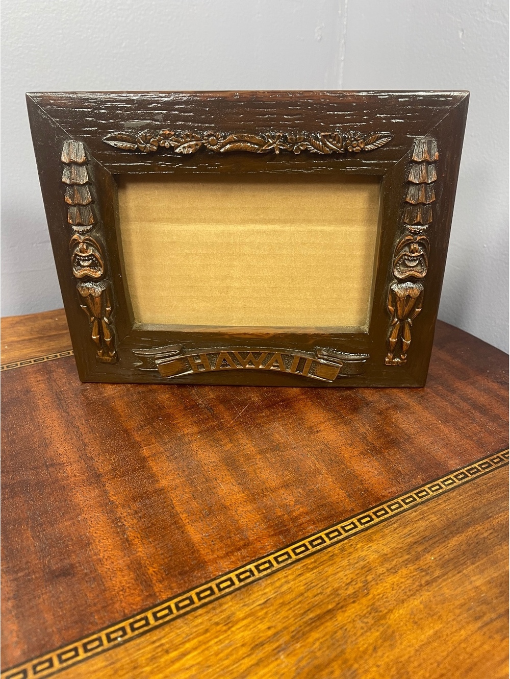 Vintage Hawaiian Wooden Photo Frame 4x6 Made in Hawaii